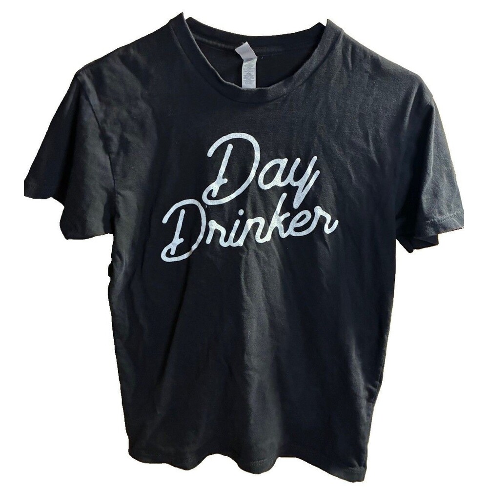 Next Level Men’s Small “Day Drinker” T-shirt Black.